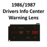 1986/1987 Drivers Info Center Warning Lens