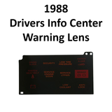 1988 Drivers Info Center Warning Lens