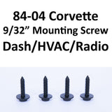 1984-1996 Corvette Mounting screws (9/32" or 7mm) for Digital Cluster, HVAC, etc